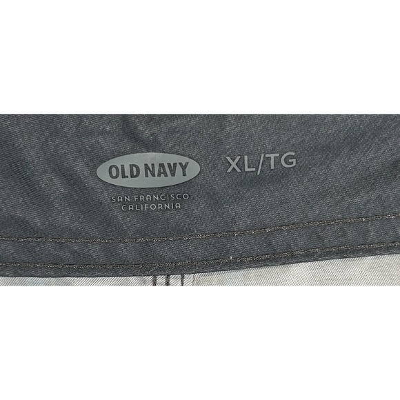 Old Navy Swim Trunks Men's Medium Gray And Blue Plaid Board Shorts Drawstring - Picture 3 of 8